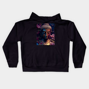 Meditation Buddha Art - painting, and mix drawing, painting and digital Kids Hoodie